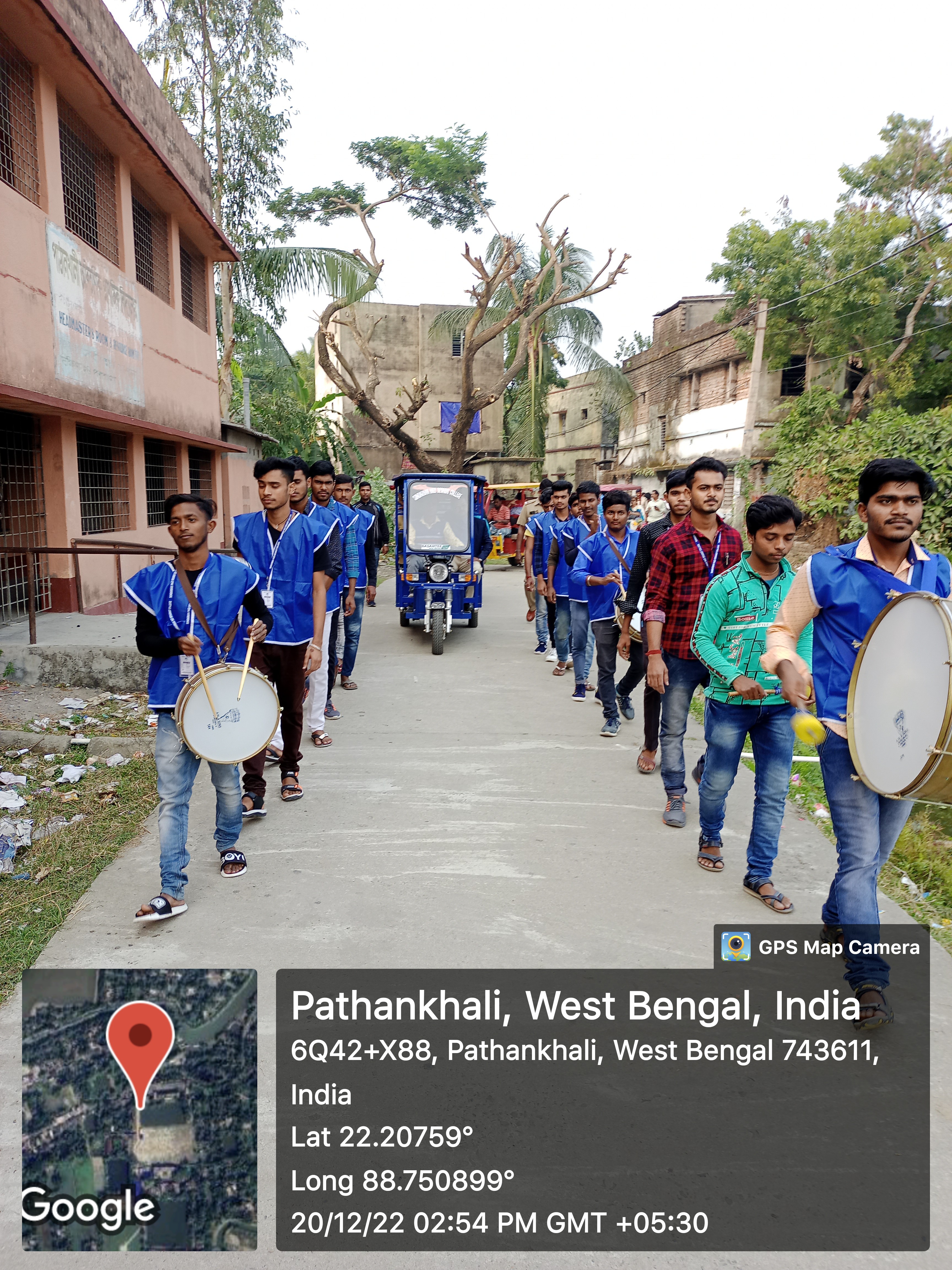 NSS Volunteers' drill to welcome members of the Standing Committee on Higher Education, West Bengal Legislative Assembly