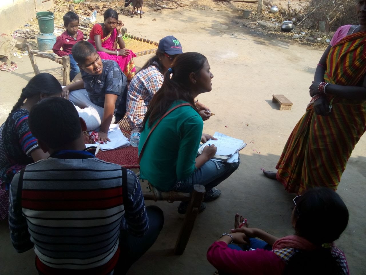 STUDENTS ARE INTERACTING WITH THE VILLAGERS OF PURULIA 2018