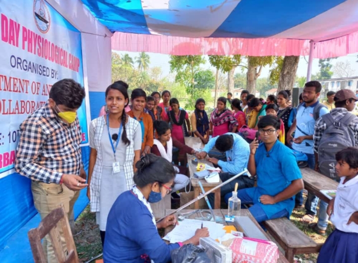 TAKING HEIGHT WEIGHT MEASUREMENTS IN TWO DAY PHYSIOLOGICAL CAMP 2022